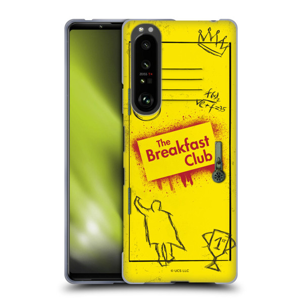 The Breakfast Club Graphics Yellow Locker Soft Gel Case for Sony Xperia 1 III