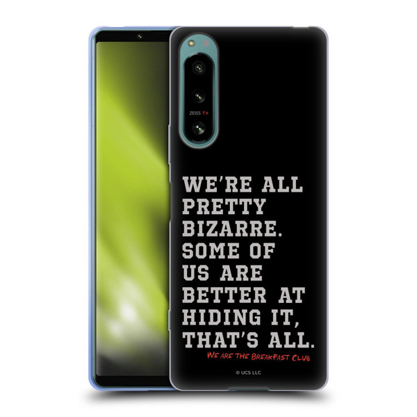 The Breakfast Club Graphics Typography Soft Gel Case for Sony Xperia 5 IV