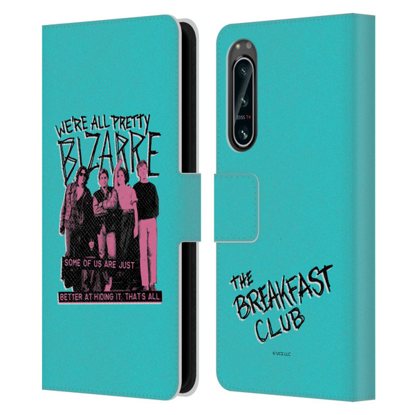 The Breakfast Club Graphics We're All Pretty Bizarre Leather Book Wallet Case Cover For Sony Xperia 5 IV