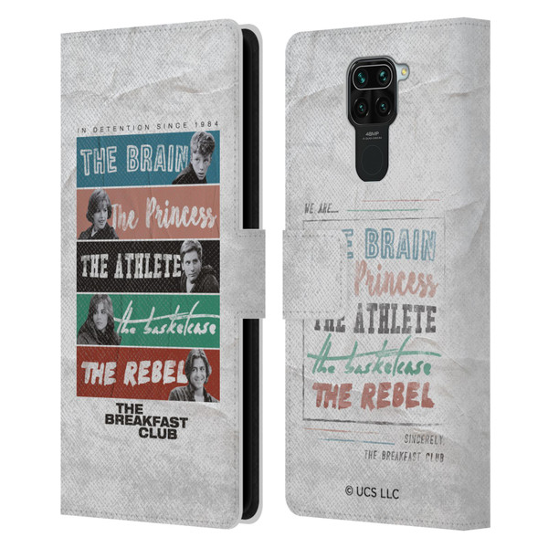 The Breakfast Club Graphics In Detention Since 1984 Leather Book Wallet Case Cover For Xiaomi Redmi Note 9 / Redmi 10X 4G