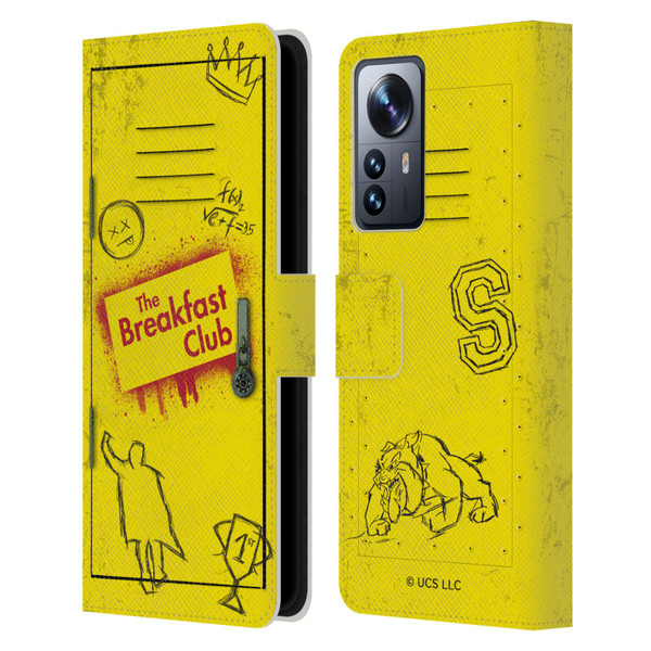 The Breakfast Club Graphics Yellow Locker Leather Book Wallet Case Cover For Xiaomi 12 Pro