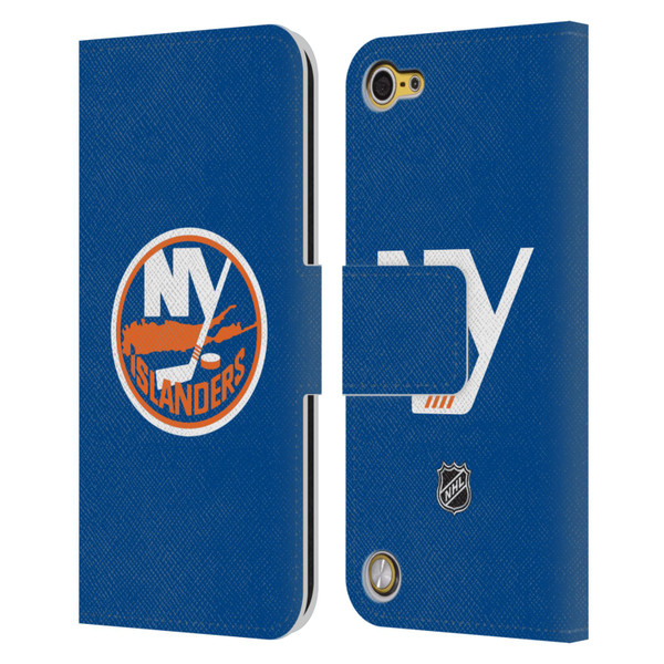 NHL New York Islanders Plain Leather Book Wallet Case Cover For Apple iPod Touch 5G 5th Gen