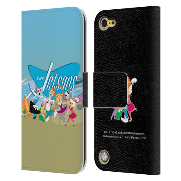The Jetsons Graphics Group Leather Book Wallet Case Cover For Apple iPod Touch 5G 5th Gen