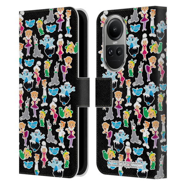 The Jetsons Graphics Pattern Leather Book Wallet Case Cover For OPPO Reno10 5G / Reno10 Pro 5G