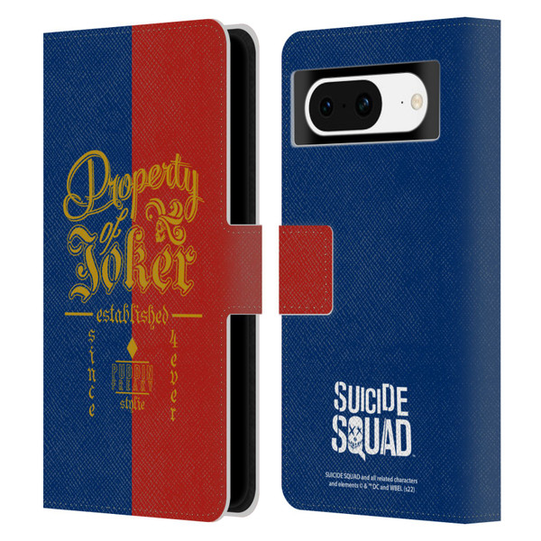 Suicide Squad 2016 Graphics Property Of Joker Leather Book Wallet Case Cover For Google Pixel 8