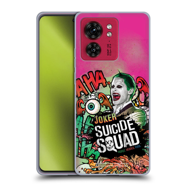 Suicide Squad 2016 Graphics Joker Poster Soft Gel Case for Motorola Moto Edge 40