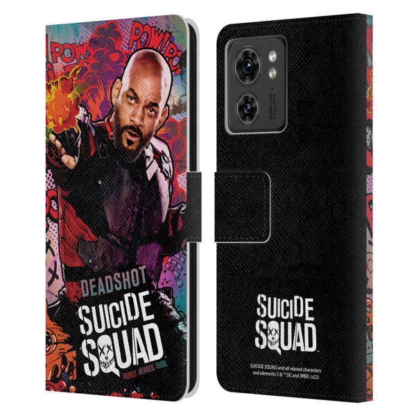 Suicide Squad 2016 Graphics Deadshot Poster Leather Book Wallet Case Cover For Motorola Moto Edge 40