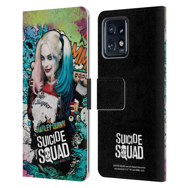 Suicide Squad 2016 Graphics Harley Quinn Poster Leather Book Wallet Case Cover For Motorola Moto Edge 40 Pro