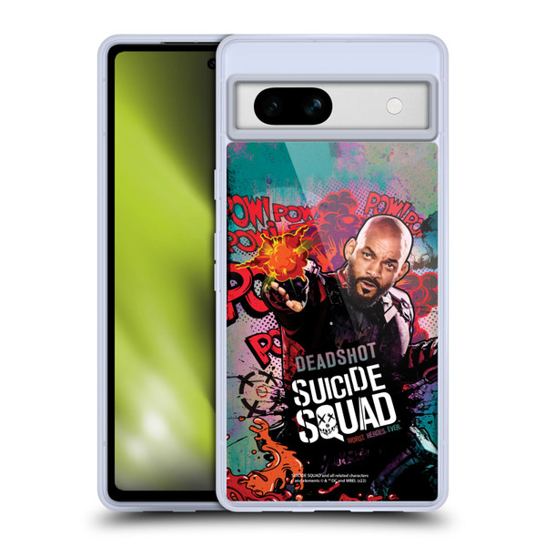 Suicide Squad 2016 Graphics Deadshot Poster Soft Gel Case for Google Pixel 7a