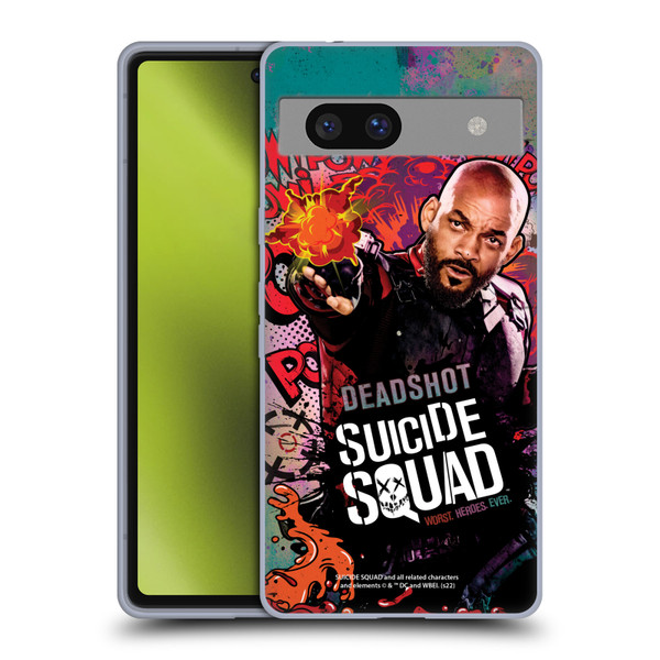 Suicide Squad 2016 Graphics Deadshot Poster Soft Gel Case for Google Pixel 7a