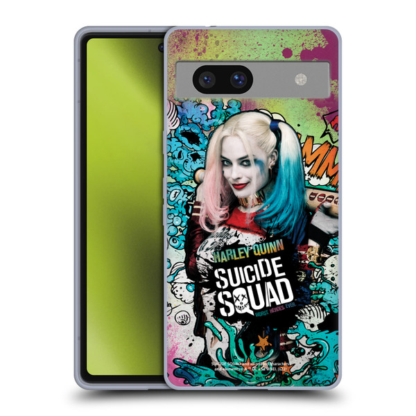 Suicide Squad 2016 Graphics Harley Quinn Poster Soft Gel Case for Google Pixel 7a