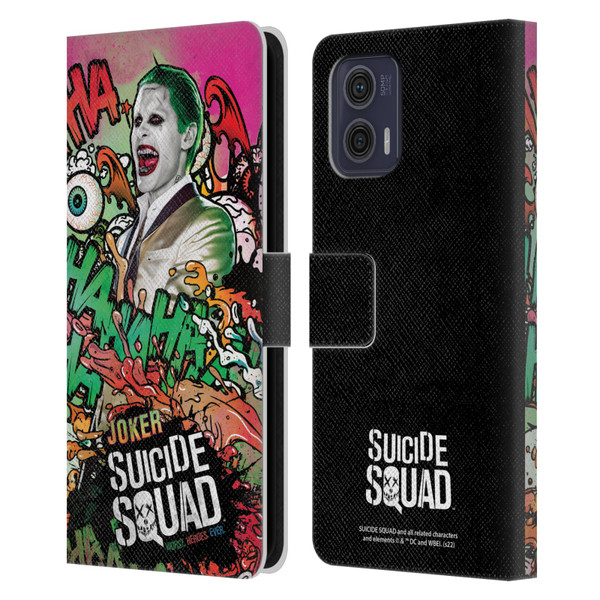 Suicide Squad 2016 Graphics Joker Poster Leather Book Wallet Case Cover For Motorola Moto G73 5G