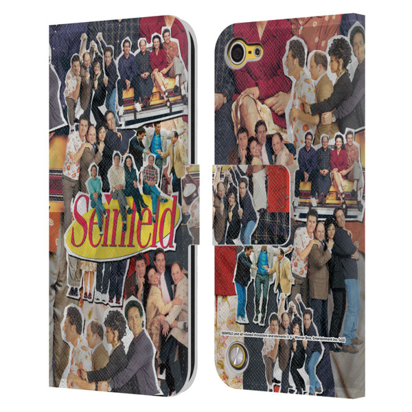 Seinfeld Graphics Collage Leather Book Wallet Case Cover For Apple iPod Touch 5G 5th Gen