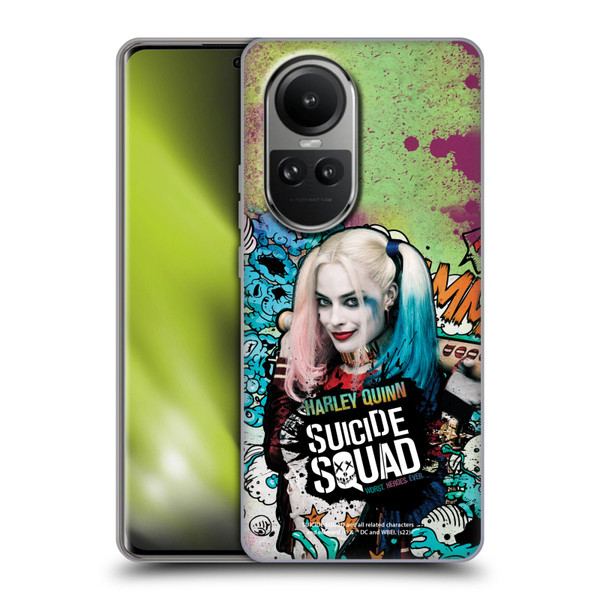 Suicide Squad 2016 Graphics Harley Quinn Poster Soft Gel Case for OPPO Reno10 5G / Reno10 Pro 5G