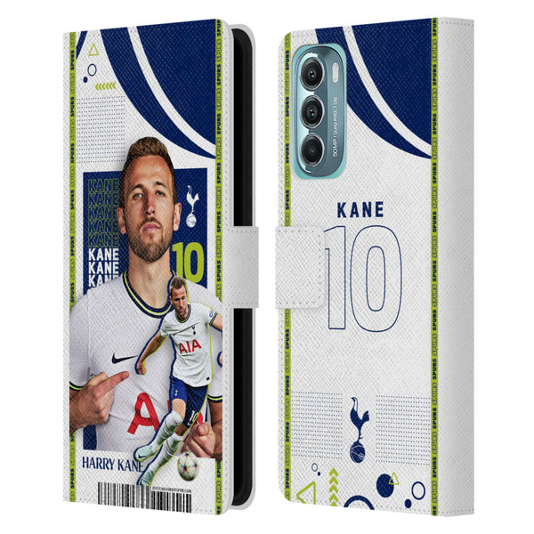 Tottenham Hotspur F.C. 2022/23 First Team Harry Kane Leather Book Wallet Case Cover For Motorola Moto G Stylus 5G (2022)