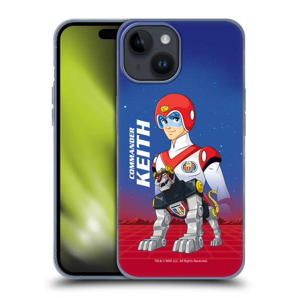 Voltron Character Art Commander Keith Soft Gel Case for Apple iPhone 15