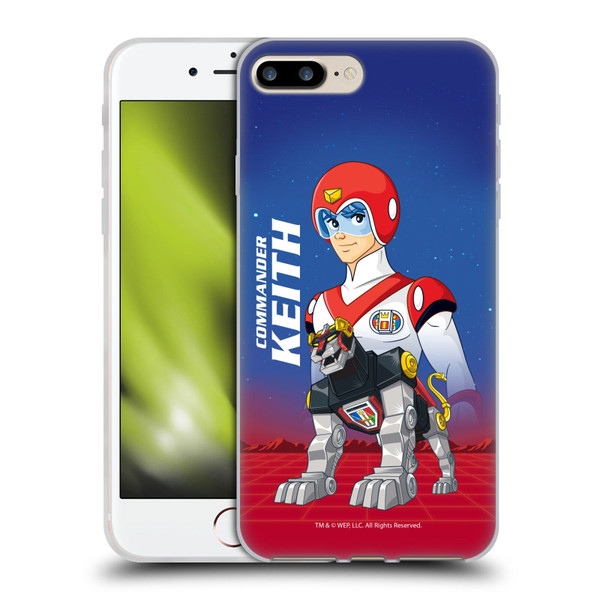 Voltron Character Art Commander Keith Soft Gel Case for Apple iPhone 7 Plus / iPhone 8 Plus