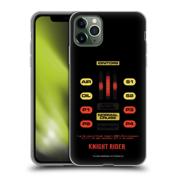Knight Rider Core Graphics Kitt Control Panel Soft Gel Case for Apple iPhone 11 Pro Max