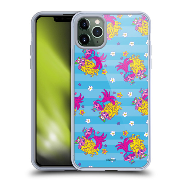 Trolls 3: Band Together Art Stripes Blue Soft Gel Case for Apple iPhone 11 Pro Max