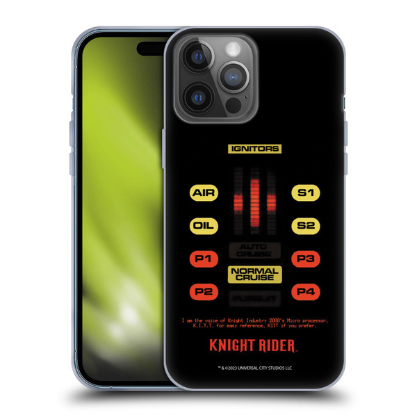 Knight Rider Core Graphics Kitt Control Panel Soft Gel Case for Apple iPhone 14 Pro Max
