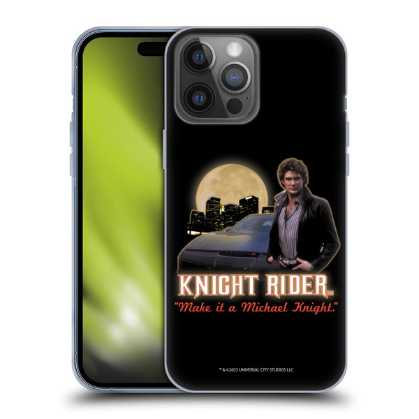 Knight Rider Core Graphics Poster Soft Gel Case for Apple iPhone 14 Pro Max