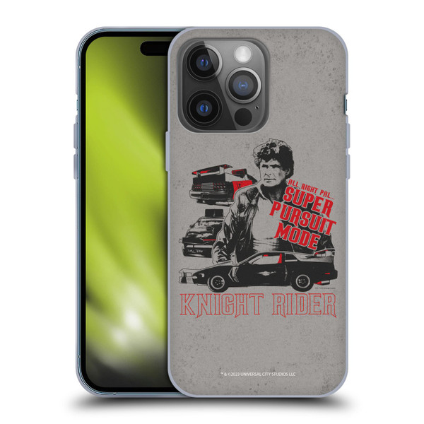 Knight Rider Core Graphics Super Pursuit Mode Soft Gel Case for Apple iPhone 14 Pro
