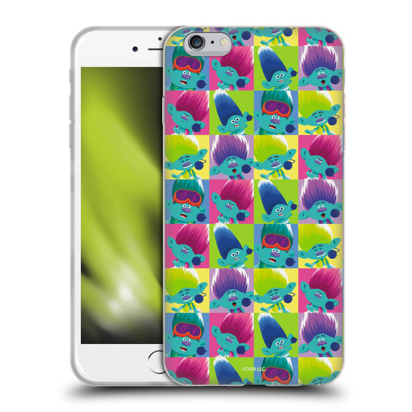 Trolls 3: Band Together Art Square Pattern Soft Gel Case for Apple iPhone 6 Plus / iPhone 6s Plus