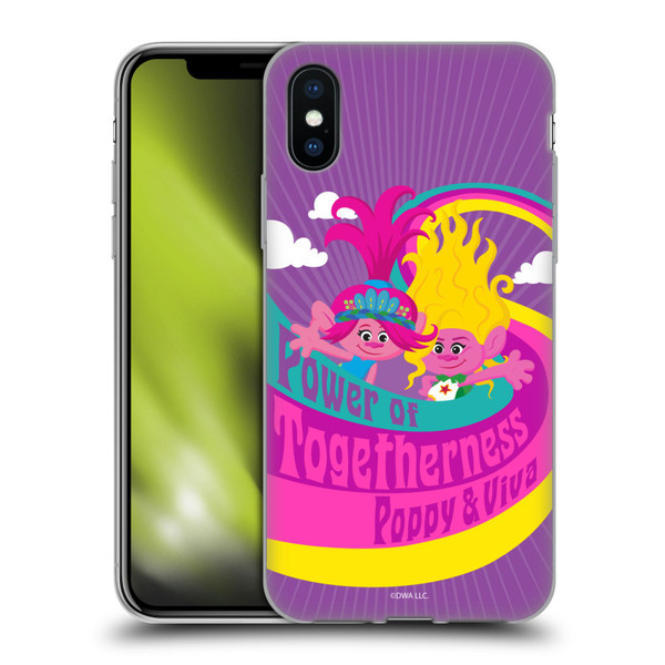 Trolls 3: Band Together Art Power Of Togetherness Soft Gel Case for Apple iPhone X / iPhone XS