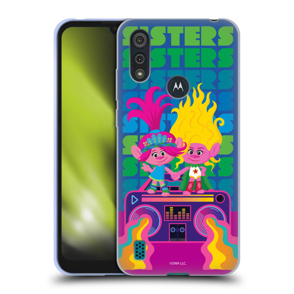 Trolls 3: Band Together Art Sisters Soft Gel Case for Motorola Moto E6s (2020)