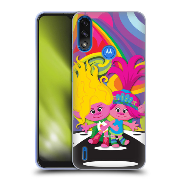 Trolls 3: Band Together Art Poppy And Viva Soft Gel Case for Motorola Moto E7 Power / Moto E7i Power