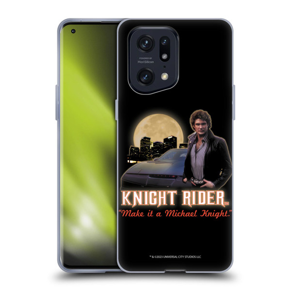Knight Rider Core Graphics Poster Soft Gel Case for OPPO Find X5 Pro