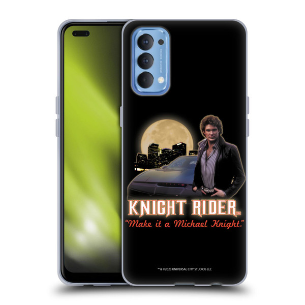 Knight Rider Core Graphics Poster Soft Gel Case for OPPO Reno 4 5G