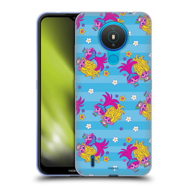 Trolls 3: Band Together Art Stripes Blue Soft Gel Case for Nokia 1.4