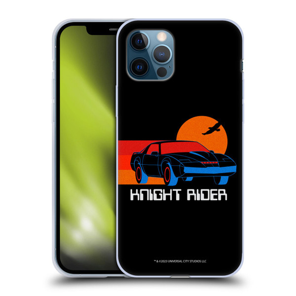 Knight Rider Graphics Kitt Sunset Soft Gel Case for Apple iPhone 12 / iPhone 12 Pro