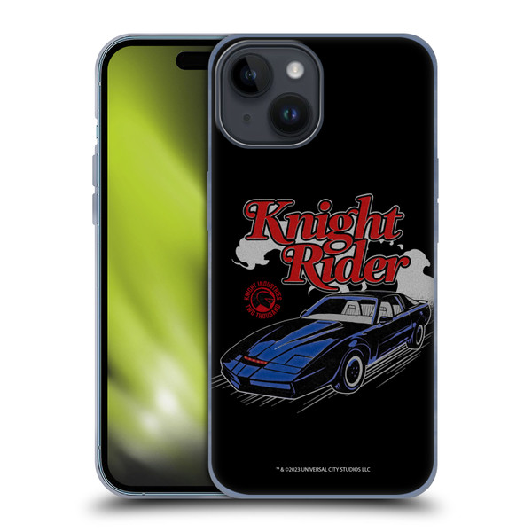 Knight Rider Graphics Kitt Retro Soft Gel Case for Apple iPhone 15