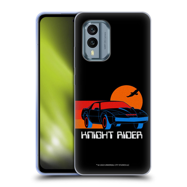 Knight Rider Graphics Kitt Sunset Soft Gel Case for Nokia X30