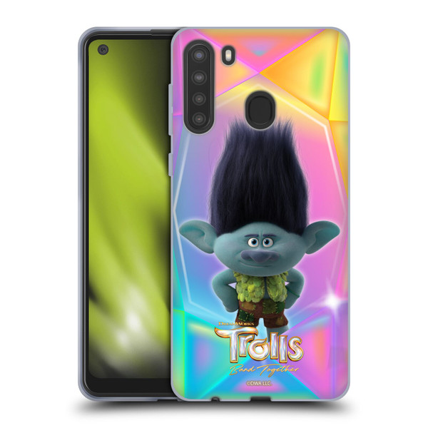 Trolls 3: Band Together Graphics Branch Soft Gel Case for Samsung Galaxy A21 (2020)