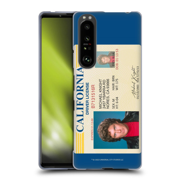 Knight Rider Graphics Driver's License Soft Gel Case for Sony Xperia 1 III