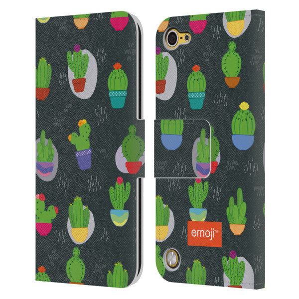 emoji® Cactus And Pineapple Pattern Leather Book Wallet Case Cover For Apple iPod Touch 5G 5th Gen