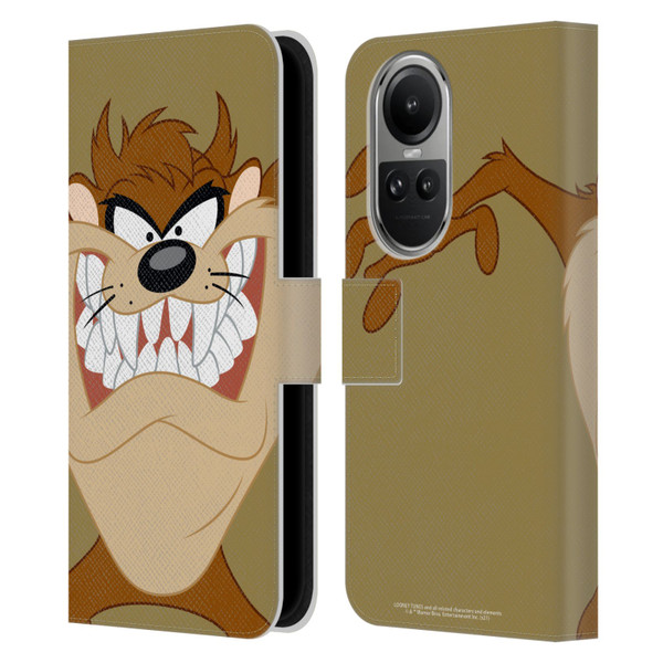 Looney Tunes Characters Tasmanian Devil Leather Book Wallet Case Cover For OPPO Reno10 5G / Reno10 Pro 5G