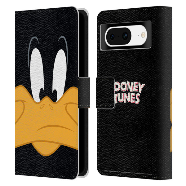 Looney Tunes Full Face Daffy Duck Leather Book Wallet Case Cover For Google Pixel 8