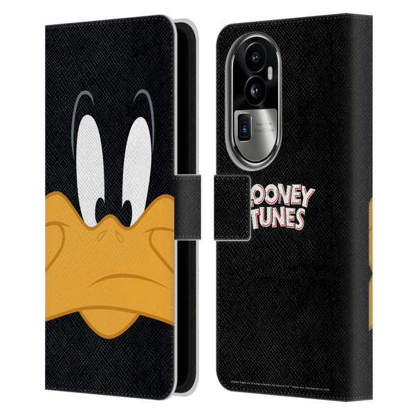 Looney Tunes Full Face Daffy Duck Leather Book Wallet Case Cover For OPPO Reno10 Pro+