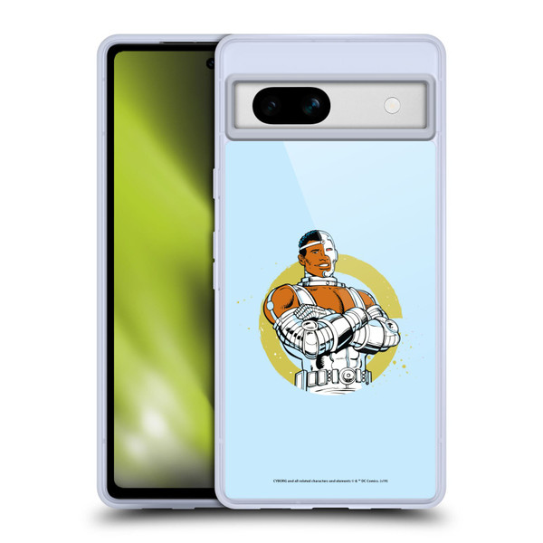 Cyborg DC Comics Fast Fashion Classic Soft Gel Case for Google Pixel 7a