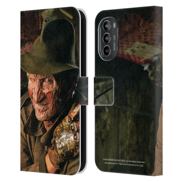 A Nightmare On Elm Street 4 The Dream Master Graphics Freddy Leather Book Wallet Case Cover For Motorola Moto G82 5G