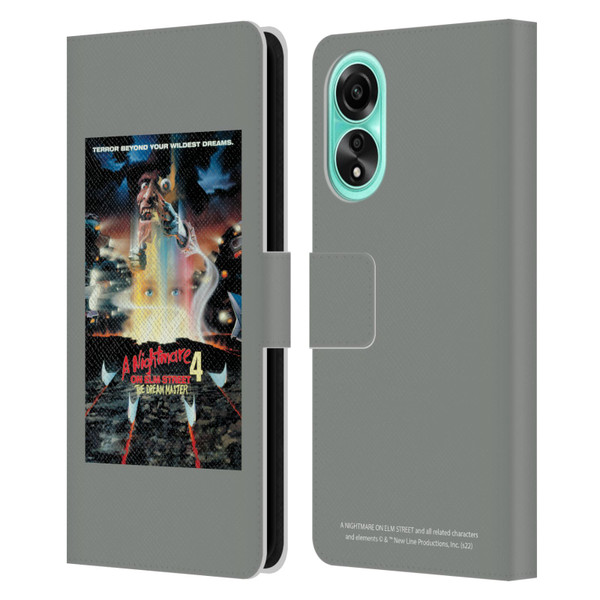 A Nightmare On Elm Street 4 The Dream Master Graphics Poster Leather Book Wallet Case Cover For OPPO A78 5G