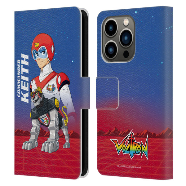 Voltron Character Art Commander Keith Leather Book Wallet Case Cover For Apple iPhone 14 Pro