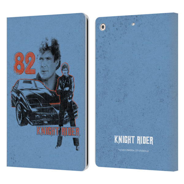Knight Rider Core Graphics 82 Kitt Car Leather Book Wallet Case Cover For Apple iPad 10.2 2019/2020/2021
