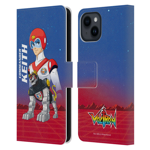 Voltron Character Art Commander Keith Leather Book Wallet Case Cover For Apple iPhone 15