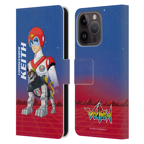Voltron Character Art Commander Keith Leather Book Wallet Case Cover For Apple iPhone 15 Pro