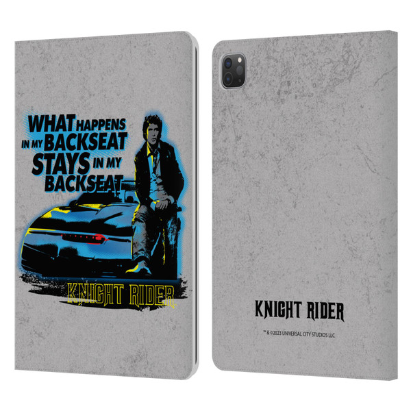 Knight Rider Core Graphics Michael Back Seat Leather Book Wallet Case Cover For Apple iPad Pro 11 2020 / 2021 / 2022